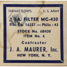 Filtre pour jumelles, MC-430, lampe de signalisation SE-11 (M-227), 1943