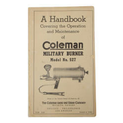 Mode d'emploi, réchaud, Coleman, Model No. 527, US Army, 1943