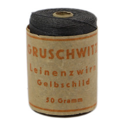 Bobine de fil de lin allemand, GRUSCHWITZ, 50 g, intacte