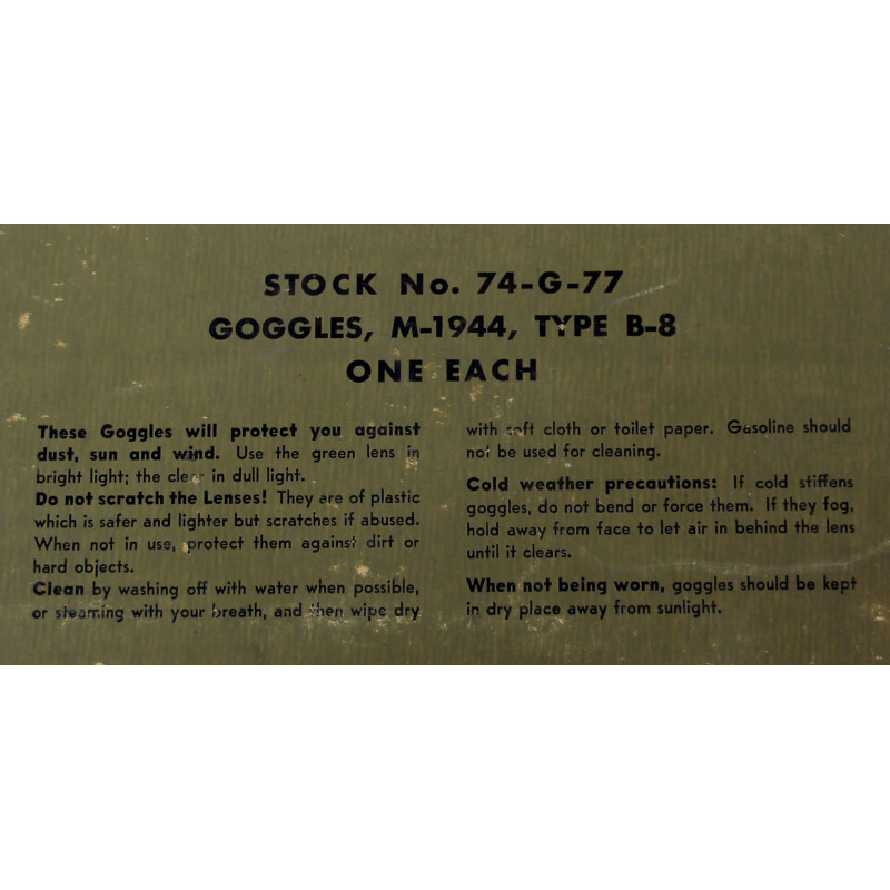Goggle, Polaroid, M-1944, in Box