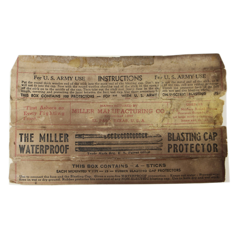 Boîte de capuchons de protection, Blasting Cap Protector, MILLER MANUFACTURING CO., vide