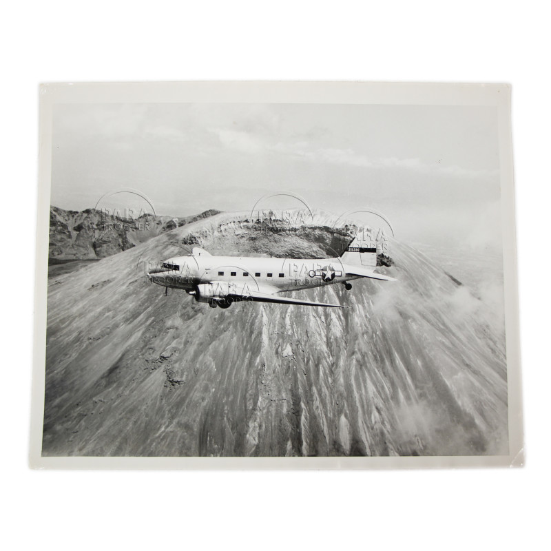 Photograph, C-47 Skytrain, USAAF, Mount Vesuvius, Italy, 1945