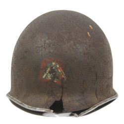 Helmet, M1, Fixed Loops, Fifth Army, Battle-Damaged