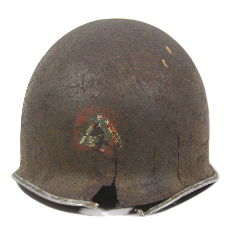 Helmet, M1, Fixed Loops, Fifth Army, Battle-Damaged