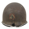 Casque M1, pattes fixes, Fifth Army, impacté