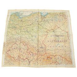 Carte d'évasion en soie, E/F, 1943, RAF & USAAF
