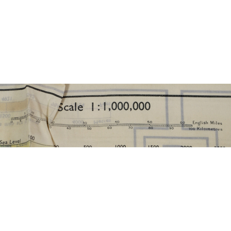 Map, Silk, Escape, C/D, 1943, RAF & USAAF