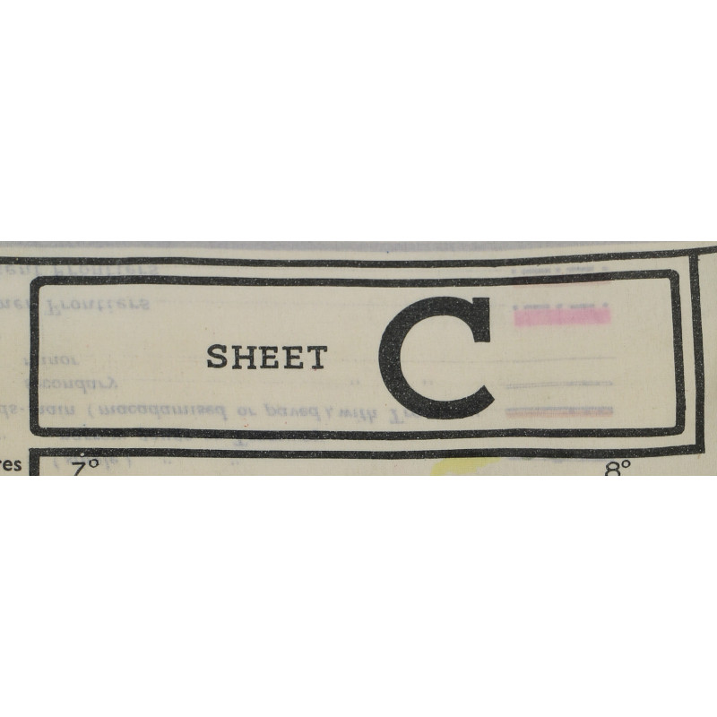 Carte d'évasion en soie, C/D, 1943, RAF & USAAF