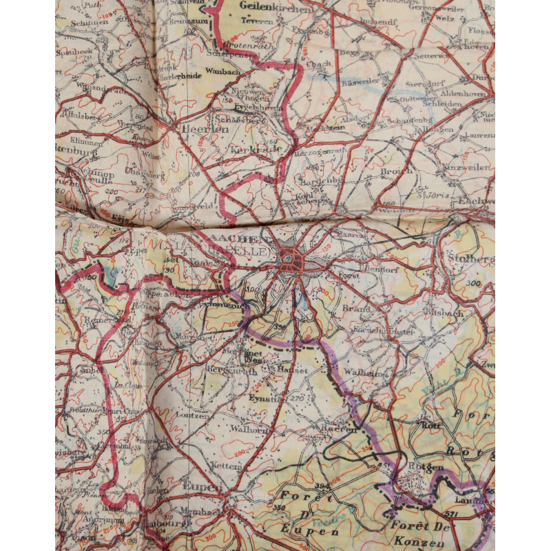 Map, Silk, Escape, C/D, 1943, RAF & USAAF