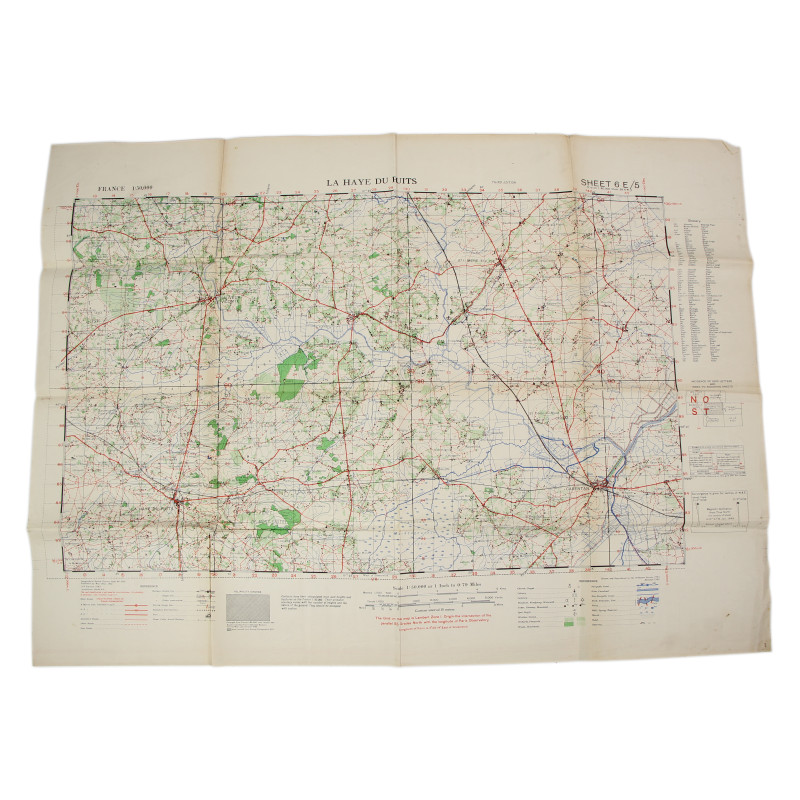 Carte alliée, LA HAYE DU PUITS, Sheet 6E/5, 1943