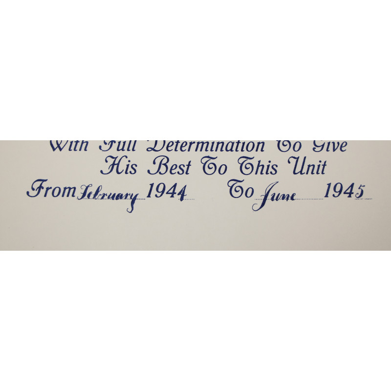 Certificate of Participation, Co. C, 307th Airborne Eng. Bn., 82nd Airborne Division