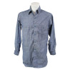 Shirt, Chambray, Blue, Long-Sleeved, US Navy, 14 ½, 1944, Named