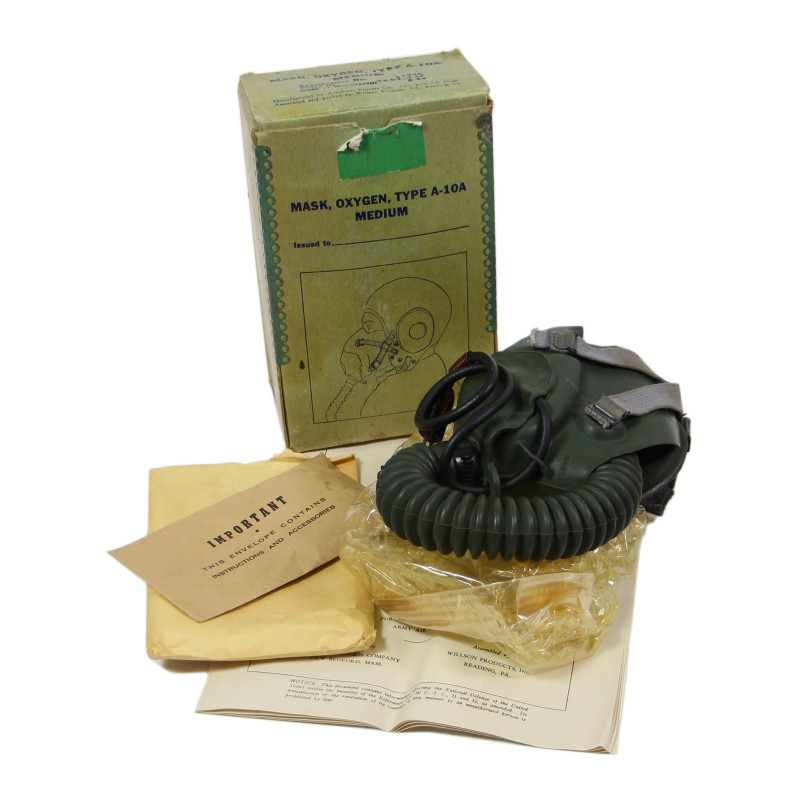 Masque à oxygène, Type A-10A, USAAF + micro, 1944