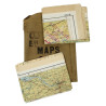 Cartes d'évasion en soie, C/D et E/F, 1943, avec pochette MAPS ONLY