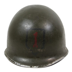 Helmet, M1, Fixed Loops, 1st Infantry Division, Signed