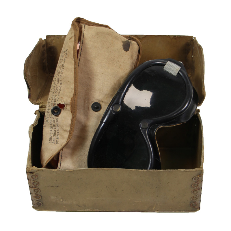 Lunettes de vol, Type B-8, Polaroid, USAAF, dans leur boîte