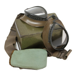 Lunettes de motocycliste allemandes, D&R 43, dans leur boîtier