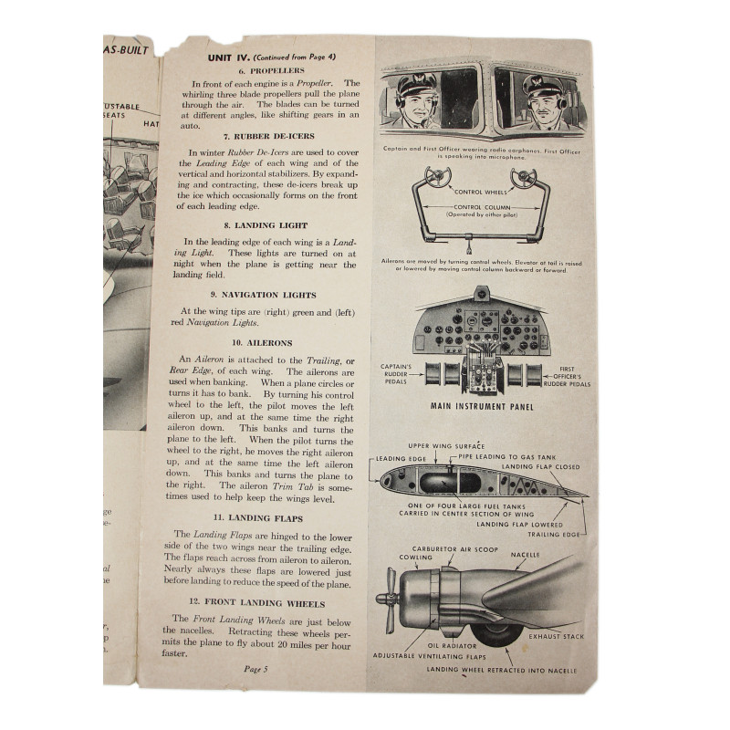 Brochure, DC-3, United Air Lines, 1943