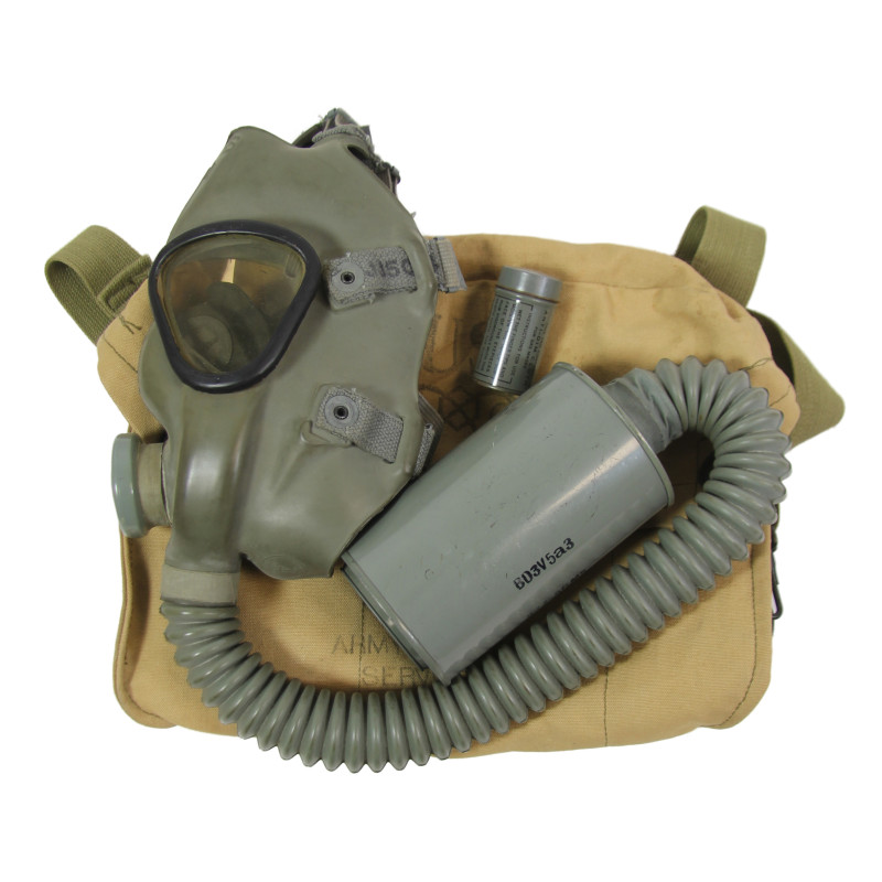 Mask, Gas, Lightweight, OD 3, 1942, Complete