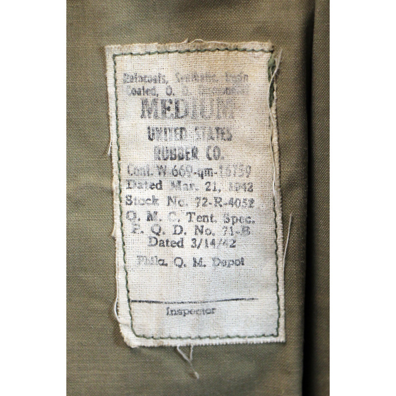 Imperméable de combat, troupe, Medium, 1942, Pfc. James Koegel, 14th Coast Artillery Regiment