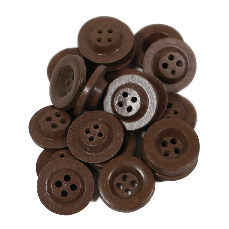 Bouton creux en bakélite, 17 mm, uniforme allemand