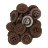 Button, Hollow, Bakelite, 17mm, German Uniform