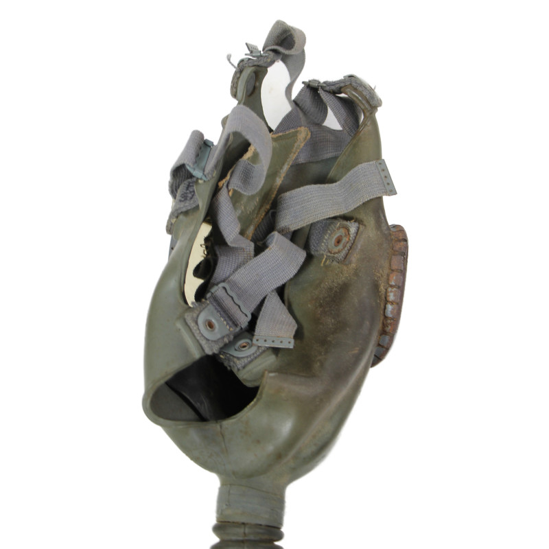 Masque à gaz, Lightweight, OD 3, 1943, complet, Maj. William Stinnett, 9th Air Force, USAAF, ETO