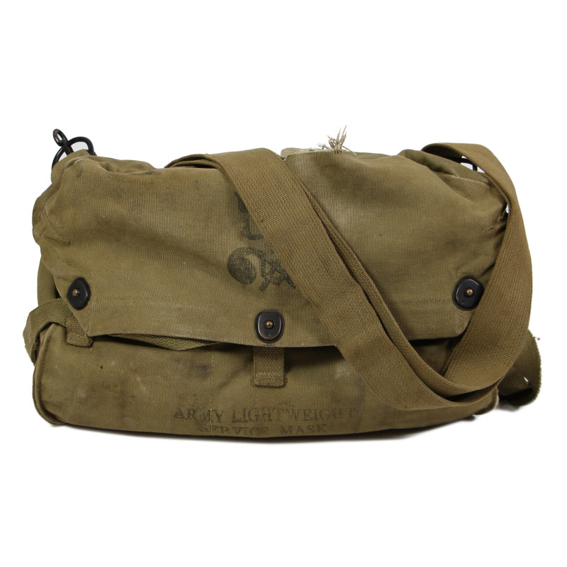 Masque à gaz, Lightweight, OD 3, 1943, complet, Maj. William Stinnett, 9th Air Force, USAAF, ETO