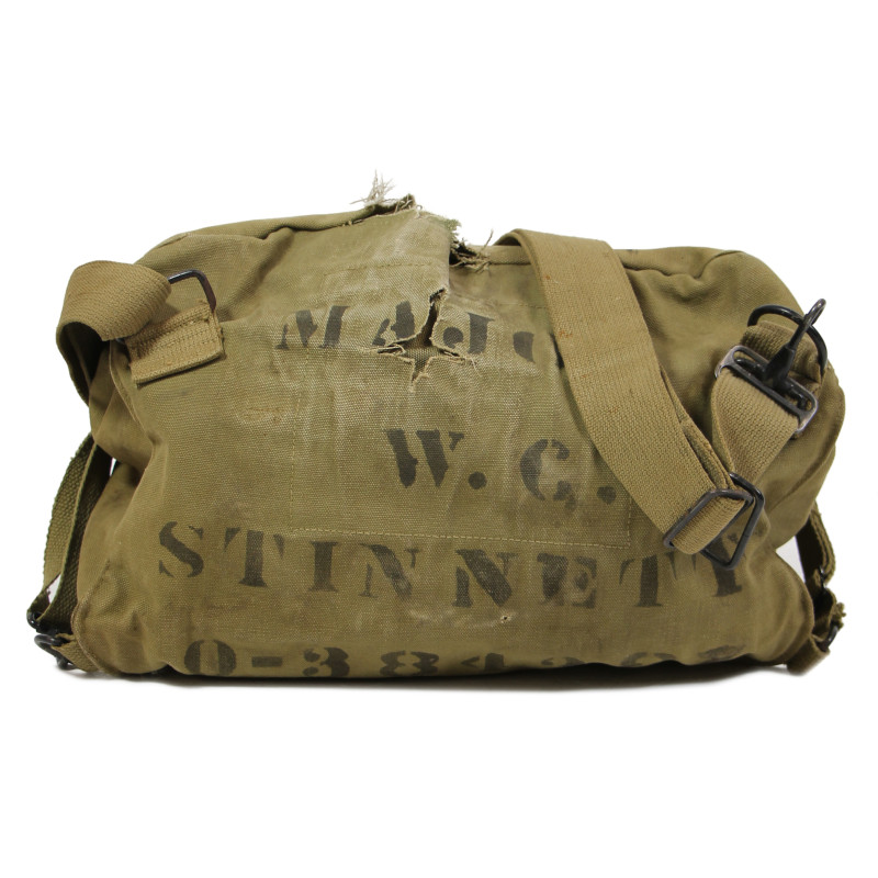 Masque à gaz, Lightweight, OD 3, 1943, complet, Maj. William Stinnett, 9th Air Force, USAAF, ETO