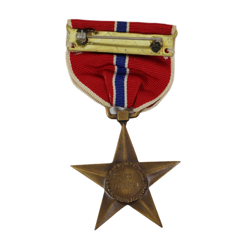 Coffret médaille, Bronze Star, Pvt. William Loughran, Co. G, 18th Inf. Regt., 1st Infantry Division, MTO & ETO