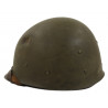 Helmet, M1, Swivel Loops, Firestone Liner, Battle-Damaged, Pvt. Raymond Rediske