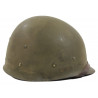 Casque M1, pattes mobiles, liner Firestone, impacté, Pvt. Raymond Rediske