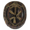 Helmet, M1, Swivel Loops, Firestone Liner, Battle-Damaged, Pvt. Raymond Rediske