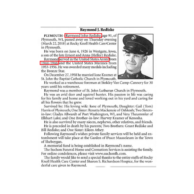 Helmet, M1, Swivel Loops, Firestone Liner, Battle-Damaged, Pvt. Raymond Rediske