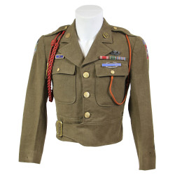 Veste de sortie retaillée, 35S, 307th Engineer Bn., 82nd Airborne Division, ETO