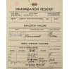 Carte de vaccination, Cpl. Harold Foster, 80th General Hospital, PTO