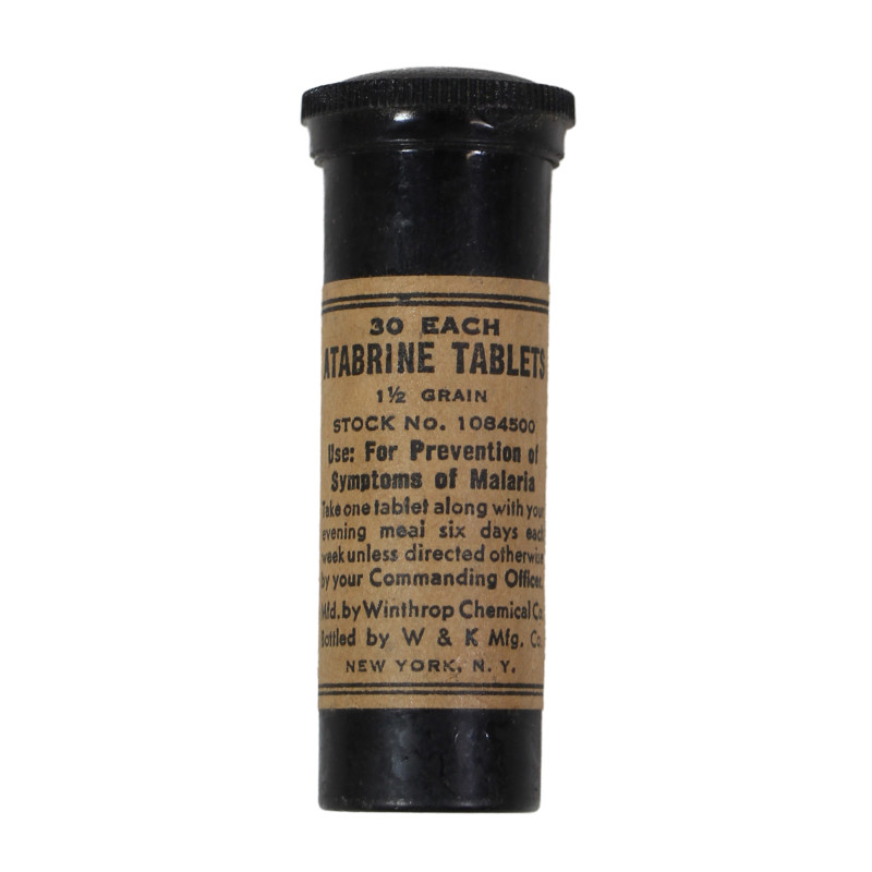 Vial, 1/2-oz, Tablets, Atabrine, Empty
