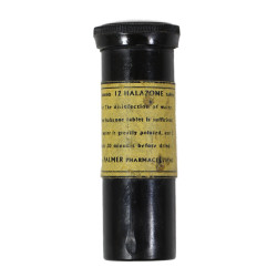 Tube de comprimés, 1/2-oz, Halazone, vide