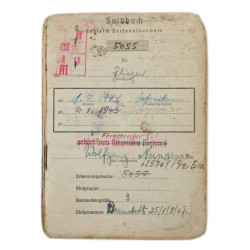 Soldbuch, Ob. Gefr. Wolfgang Nungesser, Luftwaffe, Fallschirm-Artillerie-Regiment 1 et Fallschirm-Genesenden-Bataillon 1