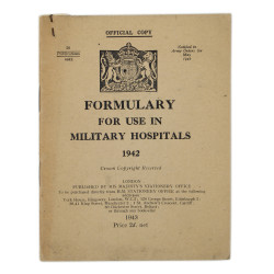 Livret britannique, Formulary for Use in Military Hospitals, 1943