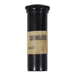 Tube de comprimés, 1/2-oz, Medical Item No. 14637, Sulfanilamide, plein