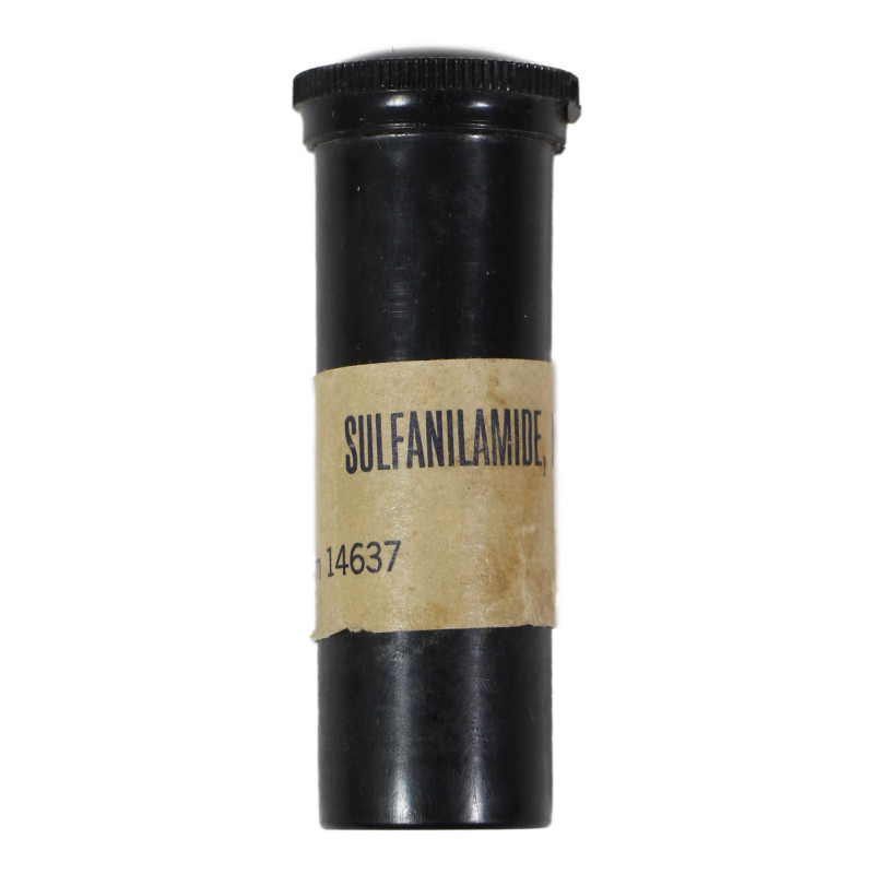 Tube de comprimés, 1/2-oz, Medical Item No. 14637, Sulfanilamide, plein