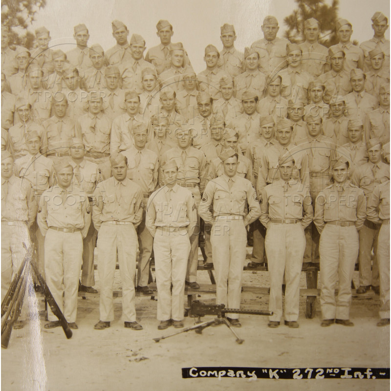 Photograph, Company K, 272th Infantry Regiment, 69th Infantry Division, 1943