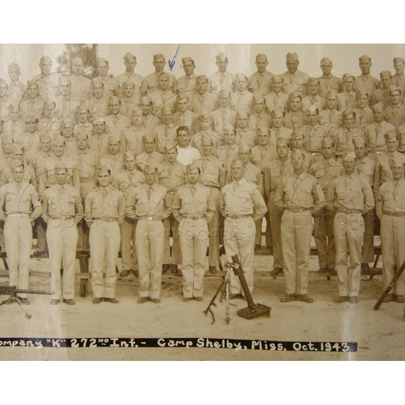 Photograph, Company K, 272th Infantry Regiment, 69th Infantry Division, 1943