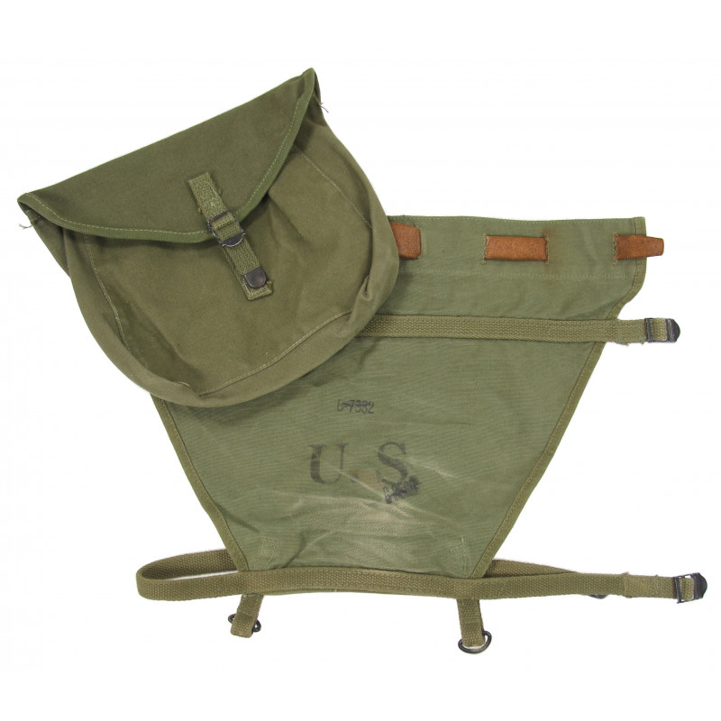 Pack Carrier, Haversack, M-1928, with Meat Can Pouch, OD 7, 1944