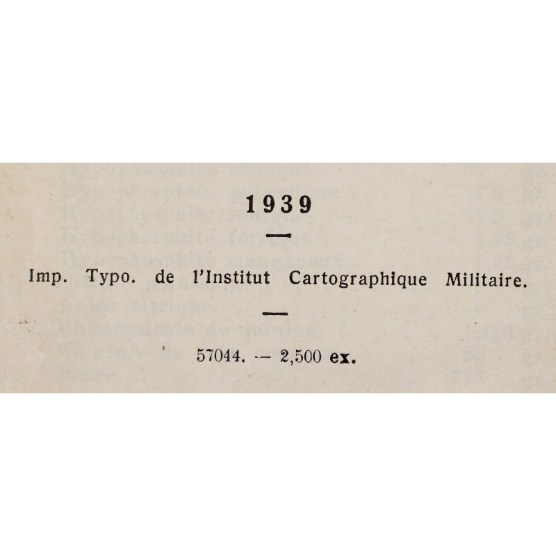 Manual, Belgian, Formulaire du Service de Santé de l'Armée, 1939
