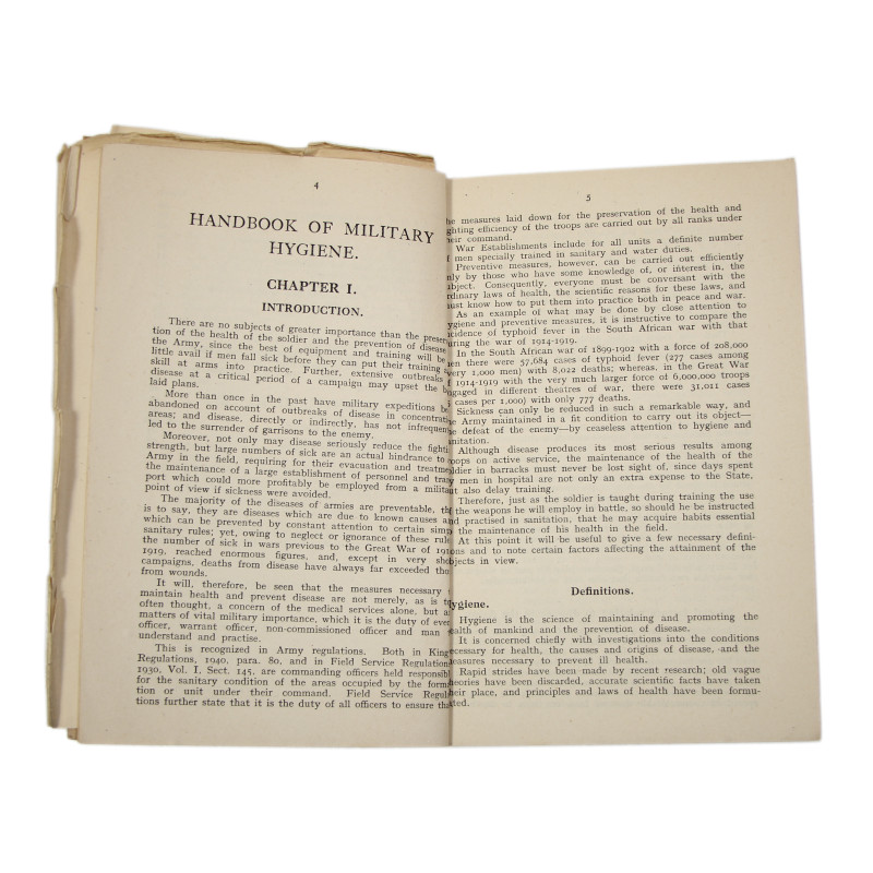 Manuel britannique, Handbook of Military Hygiene, 1943