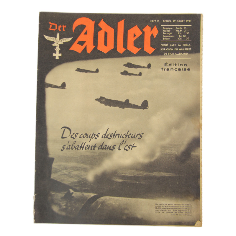 Magazine, Der Adler, 29 juillet 1941, édition française