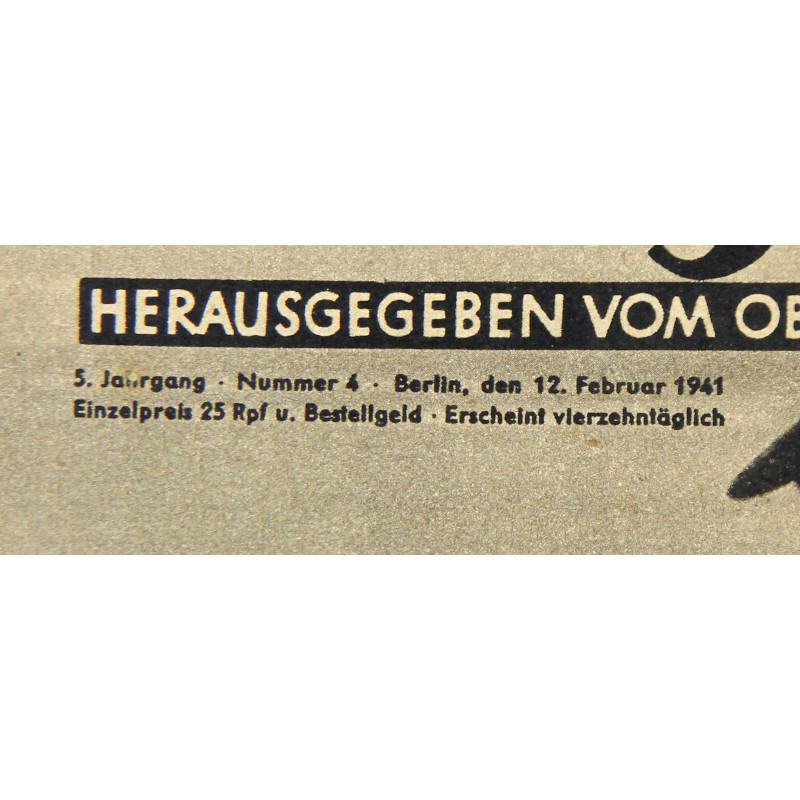 Magazine, Die Wehrmacht, 12 février 1941