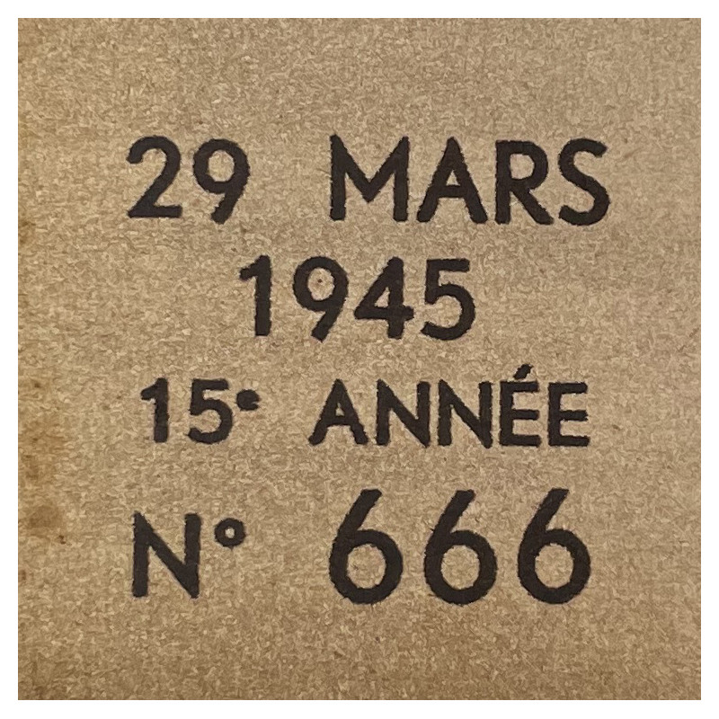 Magazine, Le Soir illustré, 29 mars 1945